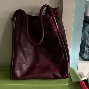 Neiman Marcus Deep Burgundy Tote